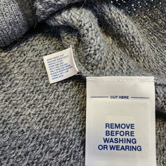 Gap Sweater Womens Small Gray Alpaca Wool Blend Button Up Short Sleeve Cardigan - Picture 11 of 13